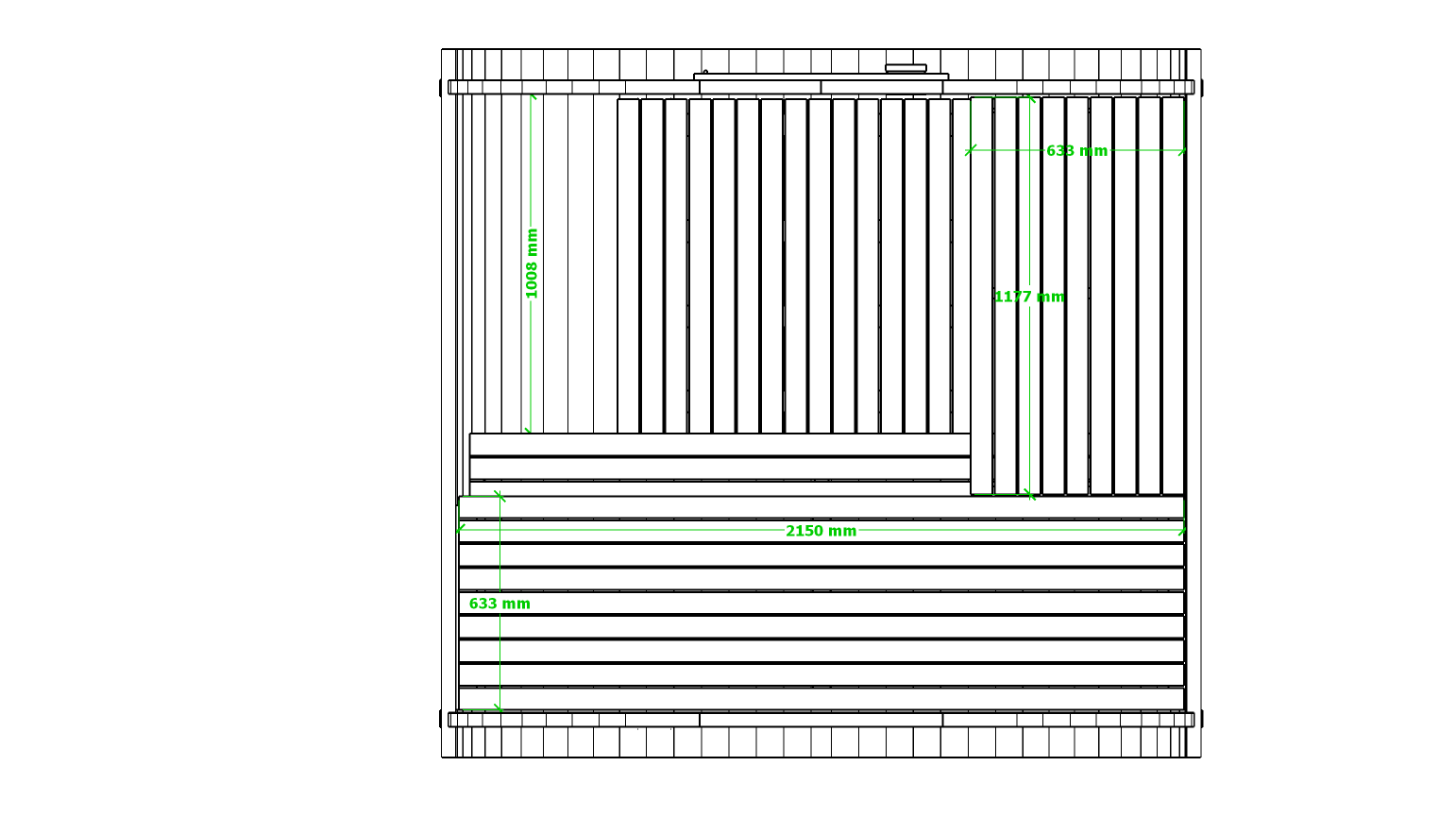 Aussensauna Panorama Thermoholz 210 **Package DEAL**